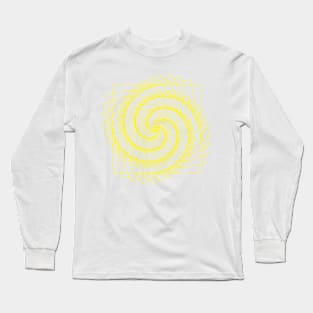 Geometric yellow square spiral - relaxing pattern Long Sleeve T-Shirt